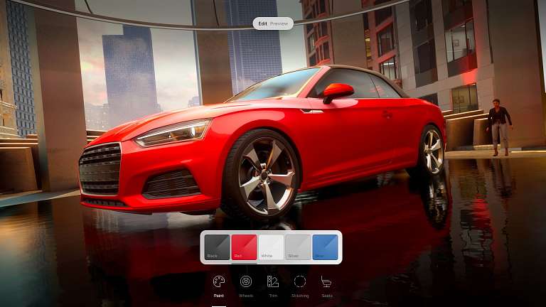 Interactive product configuration experience providing high levels of personalization for purchasing automotive vehicles
