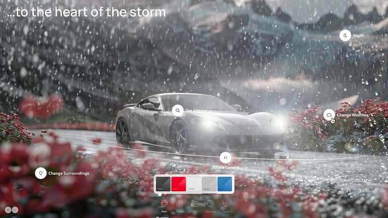 AIM- change car surroundings and virtual environments