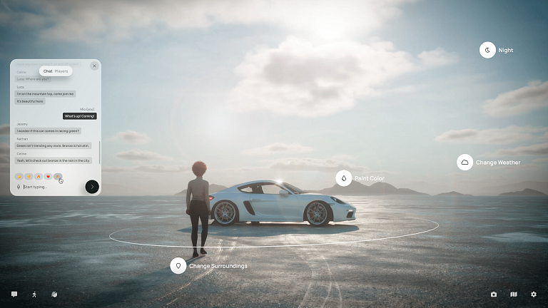 AIM- avatar with text chat in the virtual immersive configurator