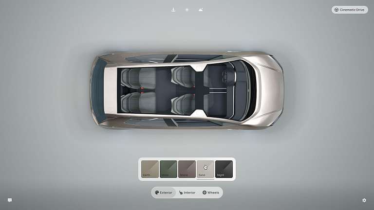 AIM - Material change in the car configurator