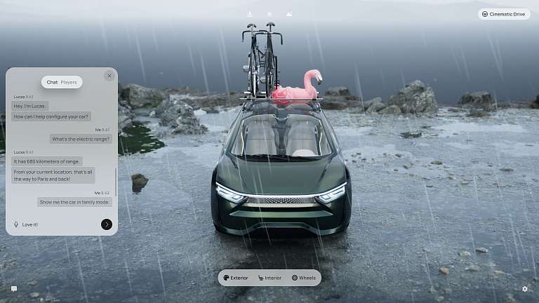 AIM - Use AI Chat to configure the vehicles and surrounding conditions in the configurator