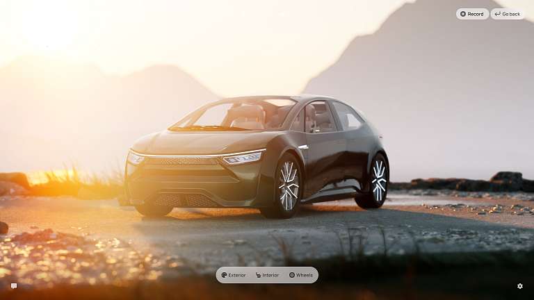 AIM - Record a video with the configured car and share on any platform